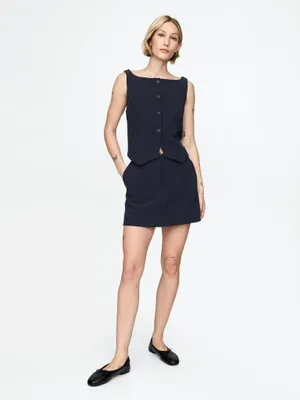 Produktbild von GAP Damen Rock mit kurzem Schnitt aus 95 % recyceltem Polyester und 5 % Elasthan