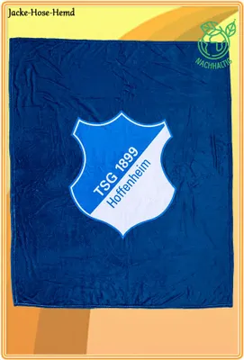 Produktbild von TSG 1899 Hoffenheim Flanell Fleecedecke Decke Kuscheldecke Blau Gr:150x125cm