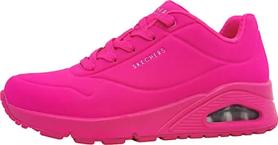 Image de Skechers Uno - Baskets basses pour femmes, modèle Night Shades, style sportif à lacets, couleur rose, parfaites pour les loisirs