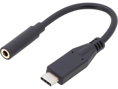 Produktbild von DIGITUS USB Type-C Audio Adapter / Konverter, Type-C/St auf 3.5mm Klinke/Bu
