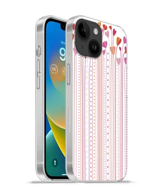 Produktbild von MuchoWow® Handyhülle Schutzhülle Hülle für Apple iPhone 14 - Softcase Eine Illustration der wachsenden Herzen Silikon Softcase Handy Hülle - Mobiltelefonhülle