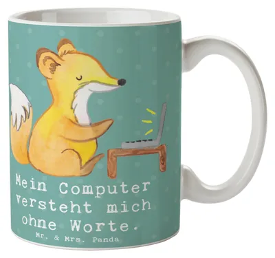 Produktbild von Mr. & Mrs. Panda Trinkbecher Verständnisvoller Softwareentwickler - Meeresbrise - Geschenk, Tasse, Programmierer, cappuccinotasse, Programmierung, Softwareentwicklung