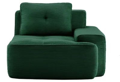 Produktbild von Cordstoff-Sofaelement Cordelia RSF, mit Kissen, Modul-Eckteil, 104 x 104 x 83 cm, Grün