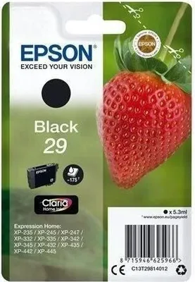 Produktbild von Epson Tintenpatrone, T2981, Schwarz, Fraise Claria Tinte