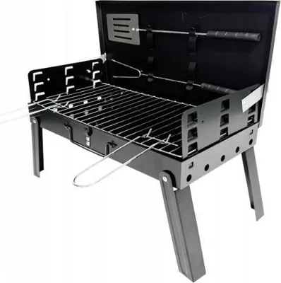 Zdjęcie produktu dla Grill węglowy turystyczny mini przenośny składany walizka
