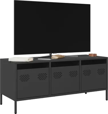 Obrázek produktu pro Maison Exclusive - TV skříňka černá 101,5x39x43,5 cm za studena válcovaná ocel