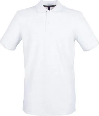 Produktbild von Henbury H101 | Herren Modern Fit Baumwolle Microfine-Piqué Polo Shirt - Farbe: Ash (Heather) - Größe: 3XL