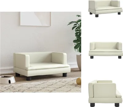 Immagine prodotto di vidaXL Letto per cani crema 60x40x30 cm in Pelle finta - Letti per cani