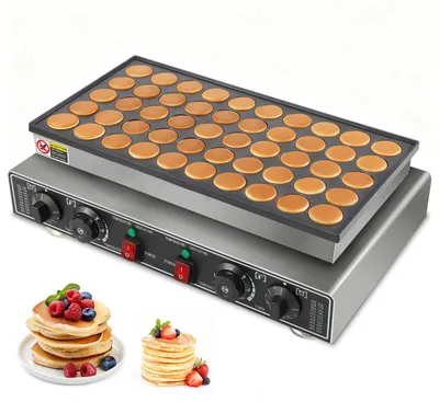 Pannenkoekenmaschine 50 Vertiefungen, Antihaft, Timer, Temperaturregelung