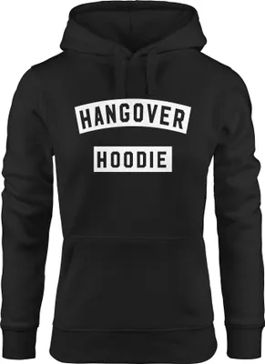 Produktbild von Kapuzen-Pullover Damen Hangover Hoodie Moonworks® schwarz M