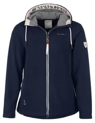 Produktbild von Dry Fashion Damen Fleecejacke Norden - Kapuzenjacke Navy, Größe 46