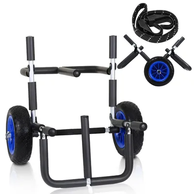 Obrázok produktu pre SWANEW Surf Trolley Surfboard Transport Trolley Foldable Padded Aluminium Up to 80kg，Watersport Accessories