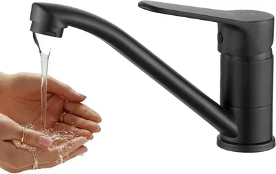 Produktbild von ATEZ Kuchinox Schwarze Standarmatur mit Schwenkauslauf