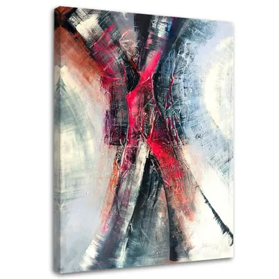Produktbild von Leinwandbild westen über der stadt 40x60 cm Feeby grau wandbild bereit zum aufhängen