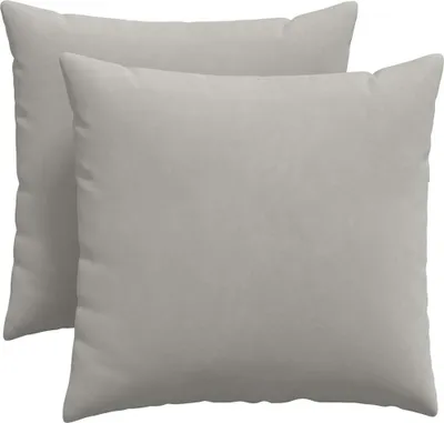 Produktbild von vidaXL Sofakissen 2 stk. Stoff Hellgrau 50 x 50 cm
