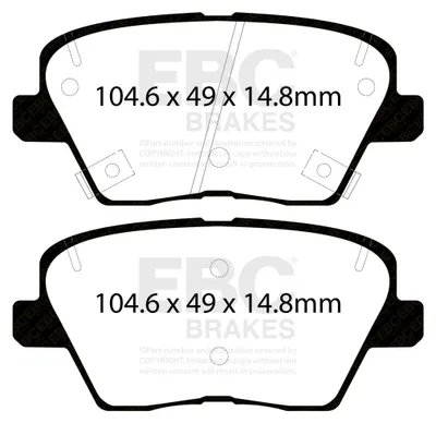 Produktbild von EBC GREENSTUFF Bremsbelagsatz Hinten Hyundai Kia