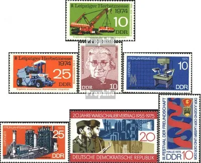 Produktbild von Briefmarken DDR 1974 Mi 1973-1974,2012, 2023-2024,2043,2044 (kompl.Ausg.) gestempelt Leipziger Herbstmesse
