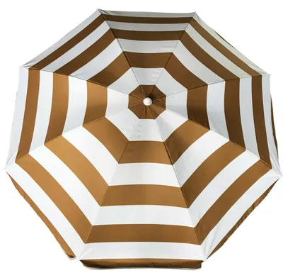 Produktbild von Sonnenschirm - gold/weis - gestreift - 160 cm - UV-Schutz