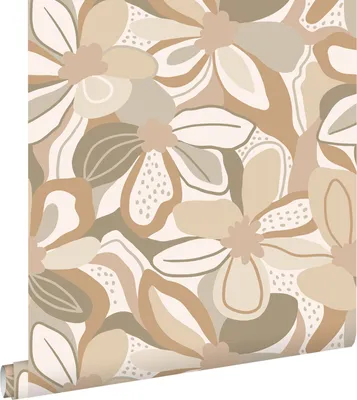 Obrázek produktu pro ESTAhome tapeta květinový vzor béžová 50 x 900 cm