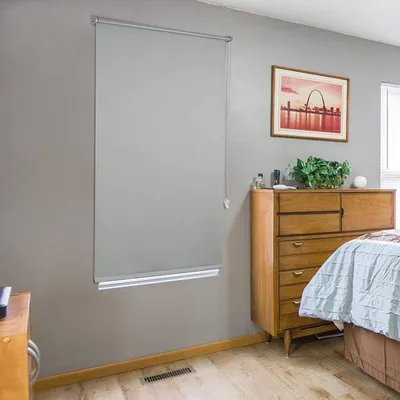 Produktbild von EUGAD Verdunkelungsrollo Thermorollo mit Beschichtung Klemmfix ohne Bohren Klemmrollo für Fenster & Türen Hellgrau 80X160 cm