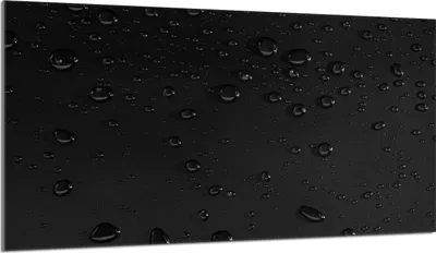 Produktbild von Herdabdeckplatte 90x52 Glaskeramikkochfeld Abdeckung Spritzschutz Glasplatte Deko Schneidebrett, Tropfen Schwarz