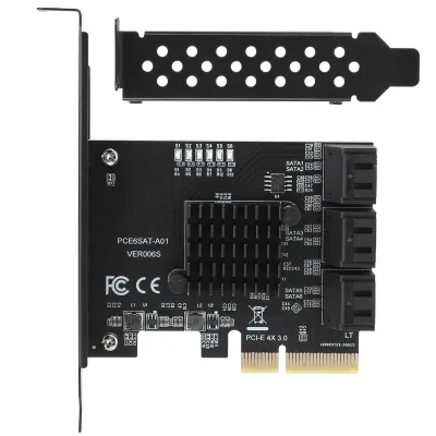 Obrázok produktu pre Rozširujúca karta PCIE na 6-portový pevný disk SATA 3.0 6G PCIE 3.0 GEN3 4X rozbočovací adaptér