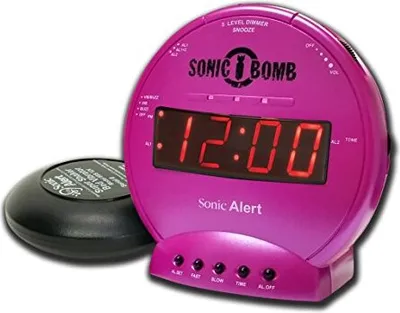 Immagine prodotto di geemarc Geemarc Sonic Bomb Wecker mit Vibration (pink)