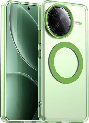 Immagine prodotto di Custodia MagSafe per Xiaomi Poco F7 Ultra - Cover posteriore Phonesta HardFrost Semi-Trasparente - Verde opaco
