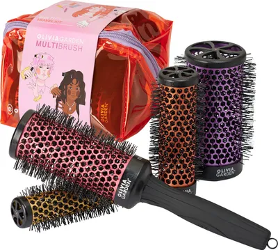 Produktbild von Olivia Garden Multibrush Rundbürsten-Set 4er Set Ø 25, 35, 45, 55 mm mit abnehmbarem Griff