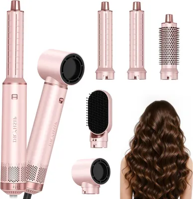 Immagine prodotto di Spazzola asciugacapelli - Spazzola styler ad aria calda - Per modellare i capelli - 5 funzioni in 1 - 26 x 7 x 24 cm - Nera