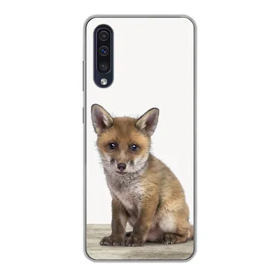 Produktbild von MuchoWow® Handyhülle Schutzhülle Hülle für Samsung Galaxy A30s Fuchs - Baby-Fuchs - Kinder - Mädchen - Jungen Silikon Softcase Handy Hülle - Karteninhaber