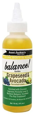 Obrázok produktu pre Rastový olej Aunt Jackie's Grapeseed & Avocado 4oz.