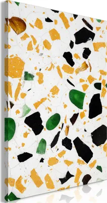 Produktbild von Italienischer Leinwand Leinwandbild - Terrazzo (1 Part) Vertical 20x30 cm Abstrakt f-B-0257-b-a