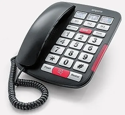 Produktbild von Emporia AMPLI40, Kabelgebundenes Mobilteil, Freisprecheinrichtung, Schwarz