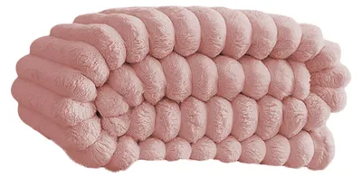 Produktbild von Kuschelige Plüschdecke aus Kunstkaninchenfell, weiche Luftpolsterdecke, warme, dicke Felldecke für Sofa, Bett und Wohnzimmer