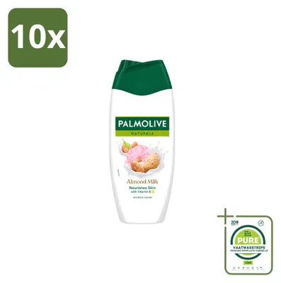 Image de 10 flacons de gel douche Palmolive Lait d'Amande - 250 ml - Lot de 10