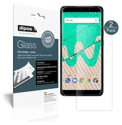 Produktbild von 2x Schutzfolie für Wiko View Max matt - Anti-Shock 9H Folie dipos Glass