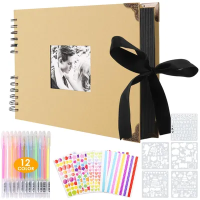 Immagine prodotto di Album fotografico fai-da-te con 80 pagine color kaki, ideale per scrapbooking
