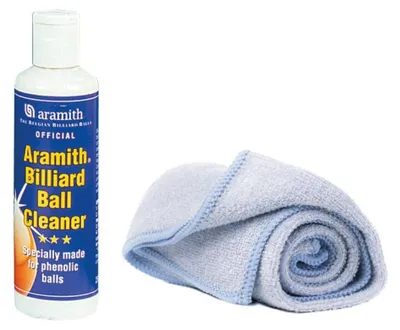Produktbild von Kugelreiniger Aramith 250 ml Set inkl. Mikrofasertuch