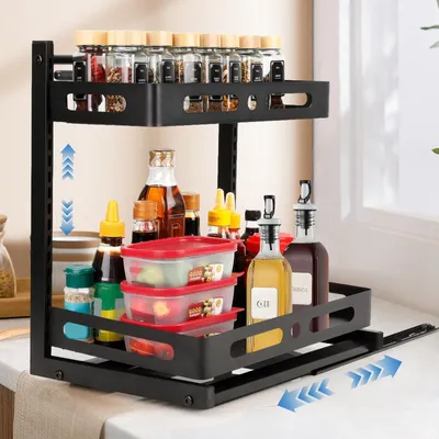 Obrázok produktu pre Organizér do kuchyne s 2 úrovňami, nastaviteľný a úsporný