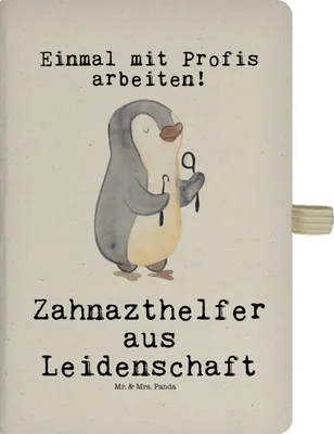 Produktbild von Mr. & Mrs. Panda Tagebuch Zahnarzthelfer Leidenschaft - Transparent - Geschenk, notizbuch, Journal, Skizzenbuch, Kladde, Reisetagebuch