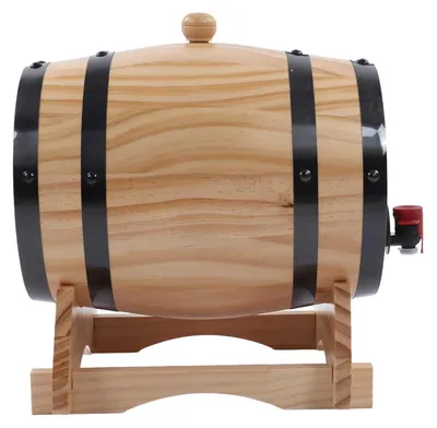 Produktbild von Elzusha – Holzfass für Wein oder Whisky mit Hahn und Standfuß