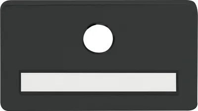 Produktbild von Namensschild vorgerichtet für Spion, mit 14 mm Bohrung, schwarz