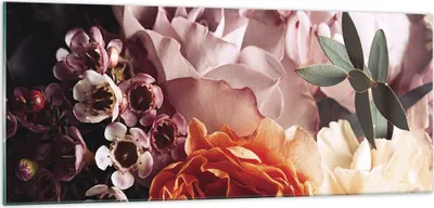 Produktbild von Bilder auf glas - Einteilig - Blumen Getreide Rosen - 100x40cm - Glasbilder - Wandbilder - Bilder - zum Aufhängen bereit - Wanddekoration aus Glas - Glas Bilder - Wandbild auf Glas - GAB100x40-4692