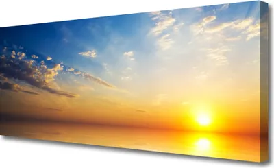 Produktbild von Tulup Leinwand-Bilder 125x50 Wandbild Canvas Kunstdruck Sonnenaufgang Meer Landschaft