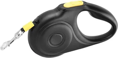 Produktbild von Unyqoos® Ausziehbare Hundeleine 5 m – Einhand-Bremse, ergonomischer Antirutsch-Griff, 360° drehbarer Metallhaken, Silikon‑Stoßpuffer, Nylon für kleine bis mittelgroße Hunde