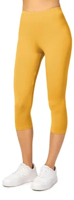 Produktbild von Merry Style Damen Leggings 3/4 aus Viskose MS10-144 (Gelb, XL)