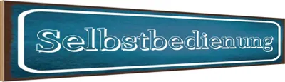 Produktbild von vianmo Holzschild 10x46 cm Selbstbedienung
