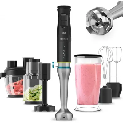 Produktbild von Cecotec 03979, Pürierstab, 1500 W, Schwarz, Edelstahl