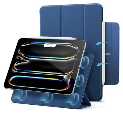 Produktbild von Schutzhülle für iPad Pro 13" 2025 / 2024 , ESR Rebound Magnetic Case, Dunkelblau